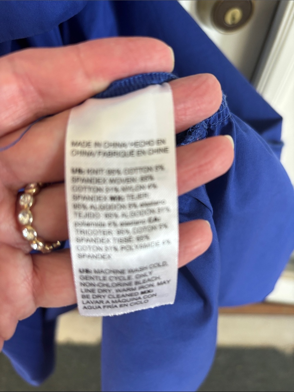 Chico's Blue Tiered Puff-Sleeve midi Dress - Picture 3 of 6